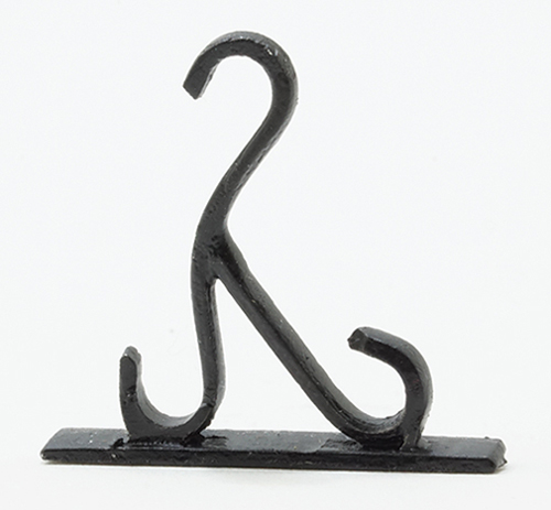 Dollhouse Miniature Plant Hook-Black